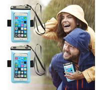 Offerta imperdibile! Confezione da 2 custodie impermeabili IP68 per telefono (18 x 10,4 cm) - Compatibili con iPhone, Samsung e altri