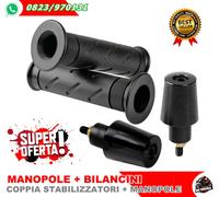 OFFERTA KIT COPPIA BILANCINI STABILIZATORRI + MANOPOLE PER MOTO E SCOOTER