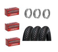 OFFERTA KIT DA TRE RUOTE COMPLETE GOMMA-CAMERA-CERCHIO 3-50-10 PER PIAGGIO VESPA