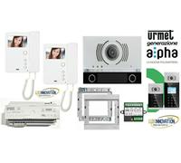 OFFERTA KIT VIDEOCITOFONO BIFAMILIARE URMET alpha pulantiera 1 modulo 1783/322