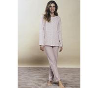OFFERTA Linclalor Pigiama Aperto Avanti Donna Felpato Punto Milano Caldo