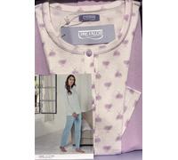 OFFERTA Linclalor Pigiama Donna 100% Cotone Leggero Aperto Avanti da 44 a 60
