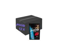 Offerta multipack Prolife cat sterilised grain free sensitive manzo e patate 85gr x 12 pz