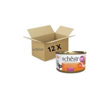 Offerta multipack Schesir cat complements tonnetto con carote in brodo 70gr x 12 pz