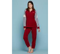 OFFERTA NUOVO PIGIAMA DONNA PILE COMPLETO CASA INVERNALE MEZZA ZIP KAPPA