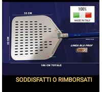 OFFERTA PALA PIZZA 33 x33 186CM FORATA LINEA BLU ALL PROF LEGGERA TIPO GIMETAL