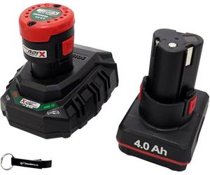 Offerta per Set 12V PAPK 12 Batteria Originali 2 Ah + 4 Ah con Caricabatterie - compatibile con la serie PARKSIDE X 12 V Team - Batteria di Ricambio 12 V 2 Ah / 4 Ah + Portachiavi HEADNMORE®