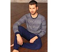 OFFERTA Pigiama Uomo Caldo Punto Milano Felpato 3 Bottoni Serafino YOU Linclalor