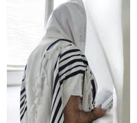 OFFERTA Scialle da preghiera Kosher nero e bianco Tallit Talis 100% lana tagl...