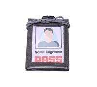 OFFERTA SPECIALE 3 porta badge tesserino pass in vera pelle portabadge italy