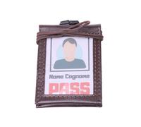 OFFERTA SPECIALE 3 porta badge tesserino pass in vera pelle portabadge italy