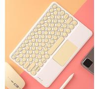 Offerta speciale! Tastiera Bluetooth lulshou con tasti rotondi, portatile, wireless BT con touchpad per PC Android e tablet.