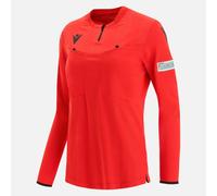 OFFERTA UEFA ARBITRO DONNA CALCIO MACRON - MAGLIA MATCH DAY ROSSO M/L - M21