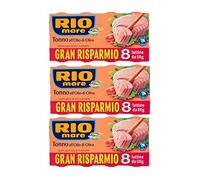 OFFERTA Zeus Party - Rio Mare - 3 -Confezioni di Tonno all'Olio di Oliva, Qualità Pinne Gialle, 8 Lattine da 80g