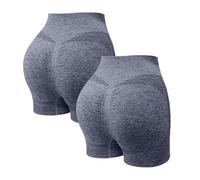 Offerte 3 Pack Collant Sportivi Donna Pantaloncini Vita Alta Pantaloncini Sport Push Up Antisfregamento Pantaloncini Sportivi Anticellulite Short Yoga Palestra Ciclismo Jogging Leggins Shorts, 02F