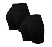 Offerte 3 Pack Collant Sportivi Donna Pantaloncini Vita Alta Pantaloncini Sport Push Up Antisfregamento Pantaloncini Sportivi Anticellulite Short Yoga Palestra Ciclismo Jogging Leggins Shorts, 02E, XL