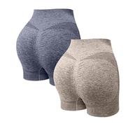 Offerte 3 Pack Collant Sportivi Donna Pantaloncini Vita Alta Pantaloncini Sport Push Up Antisfregamento Pantaloncini Sportivi Anticellulite Short Yoga Palestra Ciclismo Jogging Leggins Shorts, 02A, XL