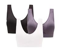 Offerte a Tempo Reggiseno Sportivo Donna da 1/2/3/5 Confezione Reggiseni Sportivi da yoga per Donna - Supporto Medio - Cotone Senza Ferretto Bra Taglie Forti Comodo Reggiseno Regalo Festa della Mamma