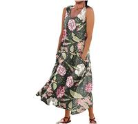 Offerte del Giorno Lampo Prime, Leggeri Tuta Tecnici Invernali Caccia Vestiti Lunghi Donna Eleganti Abbigliamento Estivo Cucina Cotone Vita Abito Sexy Lunghi Vestito Donna Estivo Cotone XL