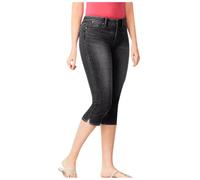 Offerte Lampo del Giorno 3/4 Jeans Pantaloni Donna, Donna Capri Pinocchietto Estivi Casual Skinny Bermuda Jeans Vita Alta Pantalone Elasticizzati Denim Pantaloncini Push Up Moda 3/4 Denim Leggins