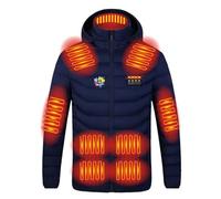 Offerte Lampo del Giorno Giacca Riscaldata Casual a Quattro Controlli Elegante con Cerniera Cappuccio Uomo Cappotto Giacca Casual Con Cappuccio a Maniche Lunghe Adatto per Il Ciclismo All'aperto