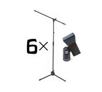 OFFERTISSIMA 6 aste microfono a giraffa PROEL RSM180 + 6 supporti pinza APM3