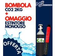 OFFERTISSIMA BOMBOLA CO2 KG 2 +ESTINTORE MONOUSO USA E GETTA