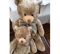 OFFERTISSIMA Set 2 Peluche Orso: 1 Grande 45 Cm Seduto + 1 Medio 30 Cm Seduto