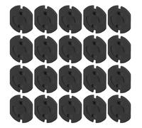 Offgridtec 20 Copriprese di Sicurezza per Bambini con Meccanismo di Rotazione a 2 Vie, Riutilizzabili, in Plastica ABS Resistente e Durevole, Compatibili con Prese Standard Tedesche, Nero