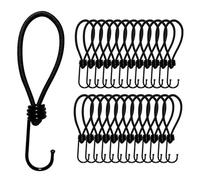 Offgridtec 25 elastici in gomma da 18 cm, con gancio da 5 mm, fascia elastica universale per teloni, reti da rimorchio