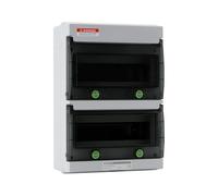 Offgridtec Cassetta di distribuzione con guida 24 moduli e guida DIN, IP66, resistente ai raggi UV e alla polvere, richiudibile a chiave, fino a 650 °C, per interni/esterni, industria e ricarica EV