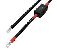 Offgridtec cavo batteria con portafusibile MIDI, terminale ad anello M8 ed estremità pre-spellata, cavo per impianti solari, regolatori e inverter, con protezione da sovracorrente (1,5 m, 10 mm²)