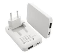 Offgridtec Confezione da 2 alimentatori extra piatti alimentatore doppia porta USB-A USB-C bianco 20W