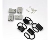 Offgridtec confezione da 4 connettori Anderson con cappuccio antipolvere per cavi 6AWG, compatibili SB50 Anderson, contatti sicuri, plastica robusta, connettori 50A 600V per solare e ricarica (grigio)