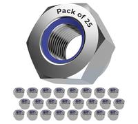 Offgridtec Dadi autobloccanti V2A in acciaio inox 304, M8, DIN 985 standard, resistente alla ruggine, Adatti per uso interno ed esterno, Design anti-vibrazione, Prestazioni durature, Confezione da 25