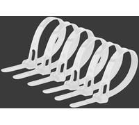 Offgridtec Fascette Fermacavi Autobloccanti Riutilizzabili, 7,6 mm X 200 mm, Resistenti Al Calore E Al Freddo, Organizzatore Di Cavi Multiuso Durevole, Confezione Da 100, Bianco