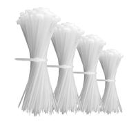 Offgridtec fascette fermacavo Nylon 66, resistenti a UV e agenti atmosferici, con tripli denti di bloccaggio, carico 18 kg, per fai da te, officina e ufficio, 100/150/200/300 mm (400 pezzi, bianco)