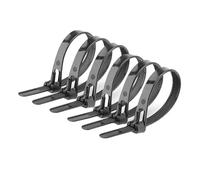 Offgridtec Fascette Fermacavi Autobloccanti Riutilizzabili, 7,6 mm X 300 mm, Resistenti Al Calore E Al Freddo, Organizzatore Di Cavi Multiuso Durevole, Confezione Da 100, Nero