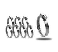 Offgridtec Fascette stringitubo V2A in acciaio inox 32-50 mm, certificate DIN 3017, banda 9 mm, resistenti alla corrosione e a tenuta stagna, per fissaggio sicuro di tubi e tubi flessibili (8 pezzi)