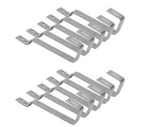 Offgridtec Gancio da tetto a coda di castoro, acciaio inox A2, staffa di montaggio robusta da 5 mm per pannelli solari su tetti in tegole a coda di castoro, compatibile con guide 4x4 cm (10 pz.)