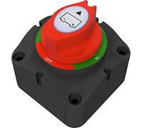 Offgridtec Interruttore di selezione della batteria per sistemi da 12 V/24 V/36 V, corrente continua 200 A, connettori M8, interruttori rotativi 1-2 AUS per doppi circuiti, resistente all'umidità e ai