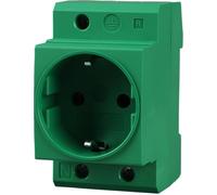 Offgridtec Presa Schuko per guida DIN 16 A, 230 V, 2P+E, presa da incasso per installazione di distribuzione, armadio per contatore, presa con contatto di protezione per montaggio su guide DIN da 35