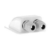 Offgridtec Pssacavo per tetto a 2 moduli, Bianco, per camper caravan barca solare, passacavo ABS, 1 pezzi, 006420, 2 vie/bianco/chiaro