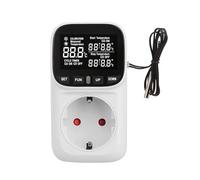 Offgridtec Regolatore di temperatura per presa, display digitale, sensore esterno 50 cm, modalità di riscaldamento e raffreddamento, funzione timer, plug & play, controllo preciso della temperatura