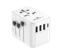 Offgridtec Reiseadapter Universal Weltweit 3x USB-A und 1x USB-C Weiss