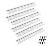 Offgridtec Set di 6 binari in alluminio DIN per distribuzioni elettriche, profilo Top-Hat 35×7,5×1,2 mm, binari da 6×20 cm e 12 viti, per interruttori automatici, morsetti e quadri di comando
