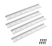 Offgridtec Set di guide DIN in alluminio a 4 pezzi per distribuzioni elettriche, profilo Top-Hat 35×7,5×1,2 mm, guide da 4x20 cm e 8 viti, per interruttori automatici, morsetti e quadri di comando