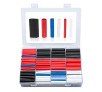 Offgridtec Set di tubi termorestringenti 3:1, 275 pezzi pretagliati da 45 mm, doppia parete con adesivo, per isolamento cavi e punti di saldatura, nero, rosso, blu, bianco trasparente