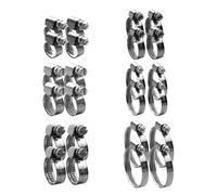 Offgridtec Set fascette stringitubo V2A in acciaio inox, diverse dimensioni 8-50 mm, DIN 3017, banda 9 mm, resistenti a corrosione e perdite, per fissaggio sicuro di tubi e tubi flessibili (24 pezzi)