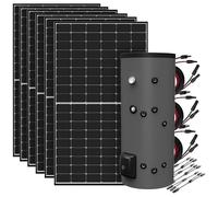 Offgridtec Sistema solare 2,64 kWc con scaldabagno Fothermo da 300 l per il trattamento dell'acqua calda